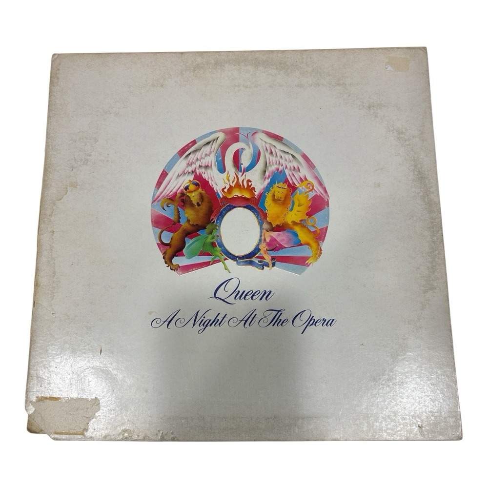 Queen A Night At The Opera Vinyl Record LP Embossed Cover‎ 1975 Elektra 7E-1053